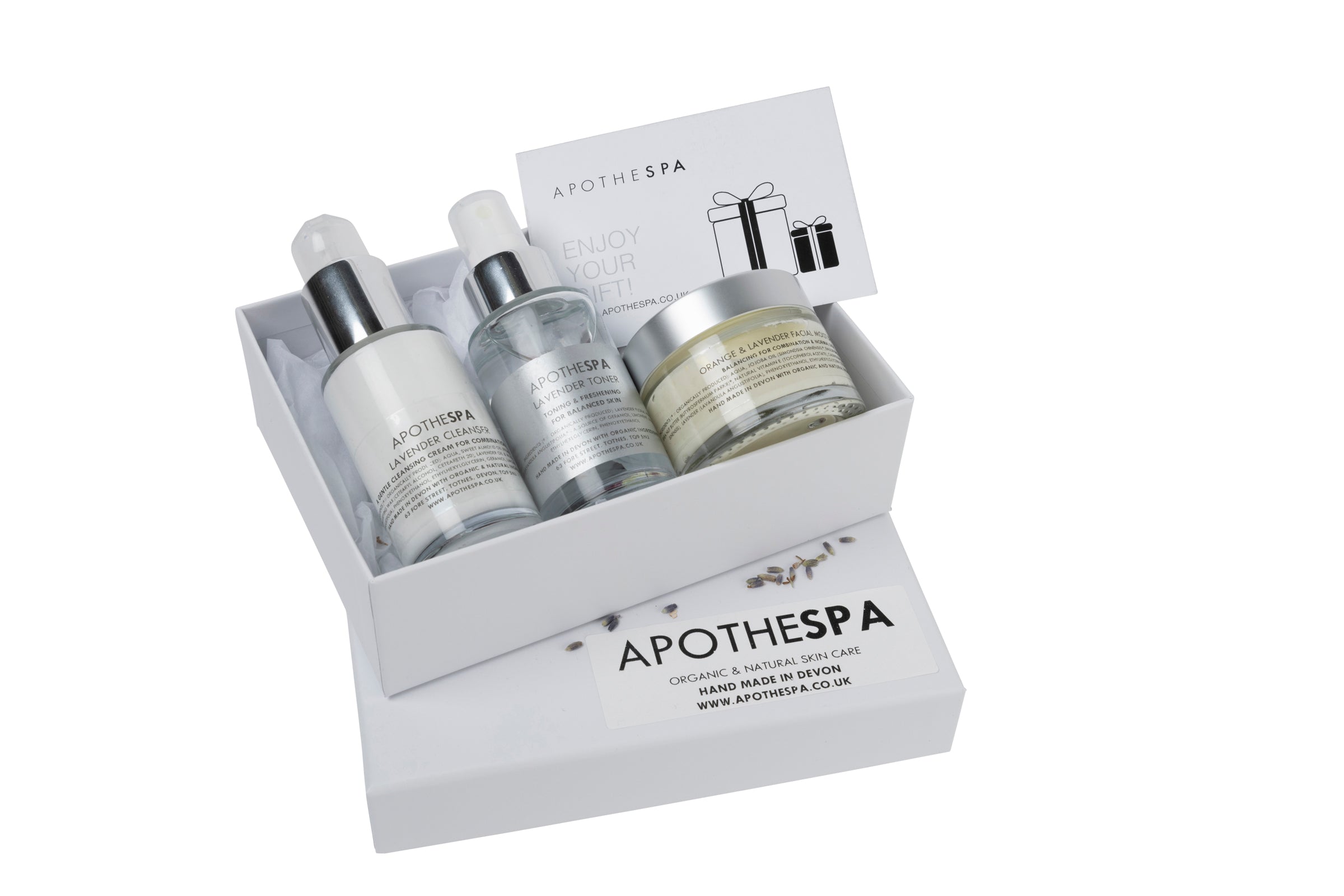 Geschenkbox mit Orangen- und Lavendel-Gesichtsbehandlung (normale oder Mischhaut)