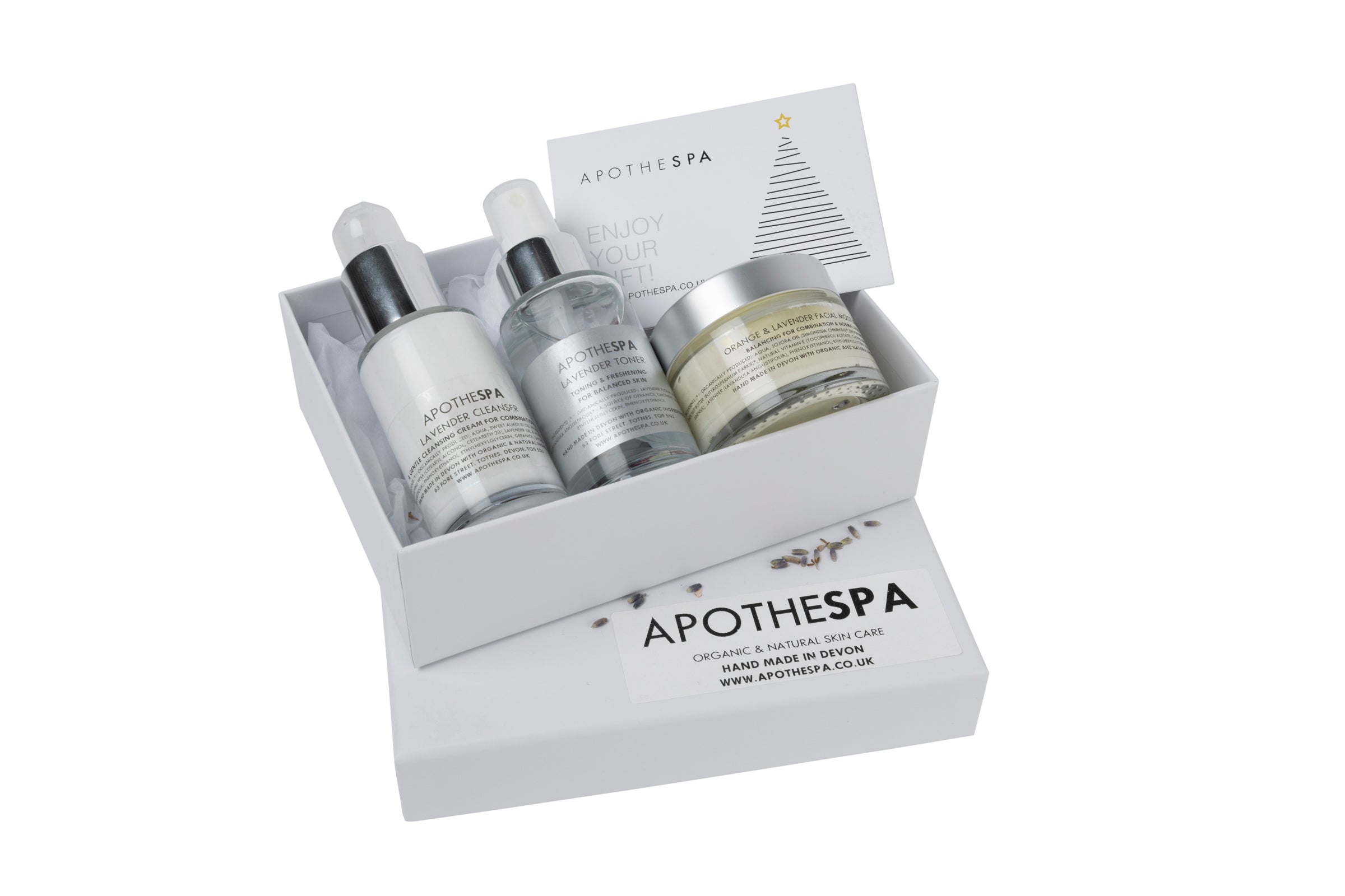 Geschenkbox mit Orangen- und Lavendel-Gesichtsbehandlung (normale oder Mischhaut)