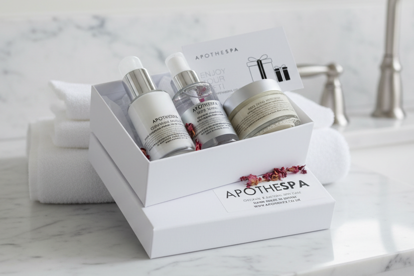 Geschenkbox mit Gesichtspflege mit Rose und Geranie (für die meisten Hauttypen)