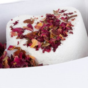 Geranium & Rose Petal - Large Bath Bomb Heart