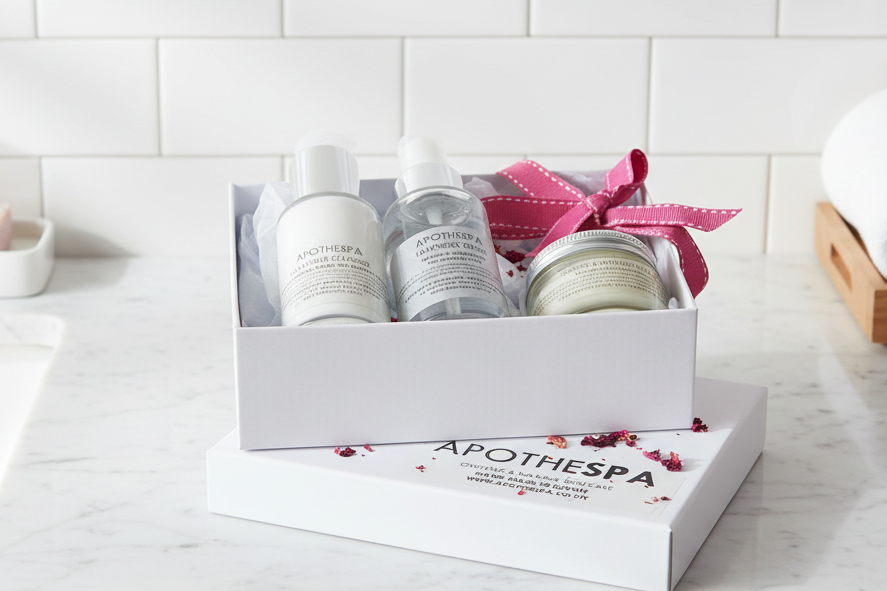 Geschenkbox mit Orangen- und Lavendel-Gesichtsbehandlung (normale oder Mischhaut)