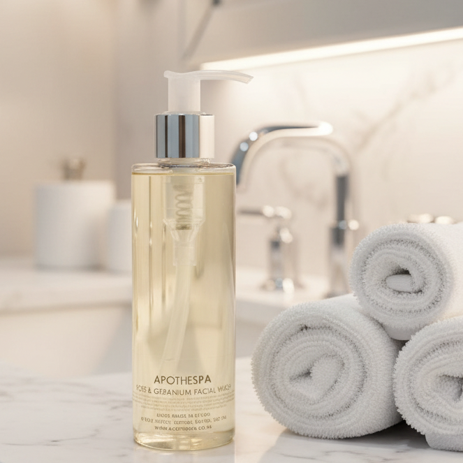 Nettoyant visage à la rose et au géranium