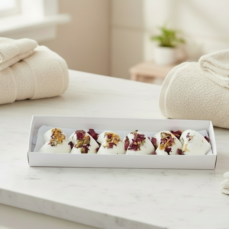 Mini bombes de bain en forme de cœur : festives