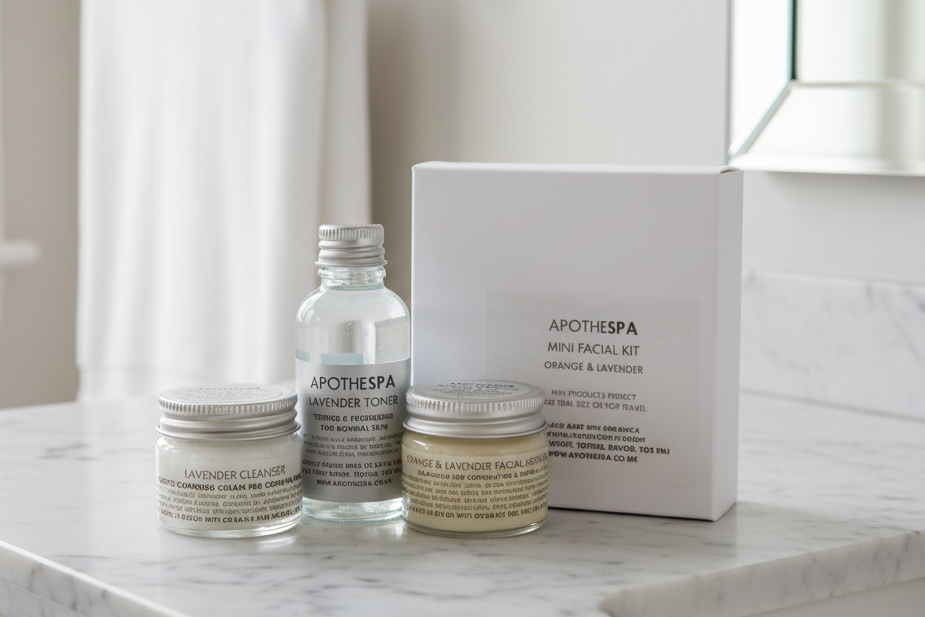 Entdeckungsbox für das Gesichtspeeling mit Orange und Lavendel