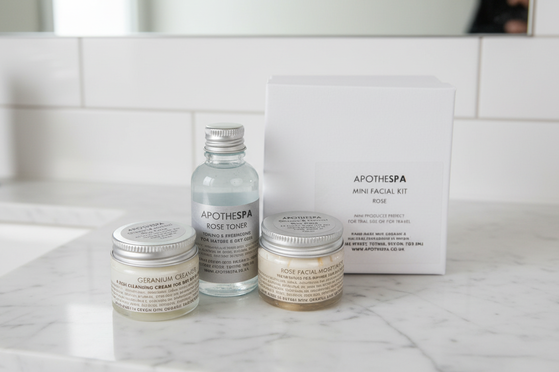 Entdeckungsbox für das Gesichtsgesichtsset mit Rose und Geranie